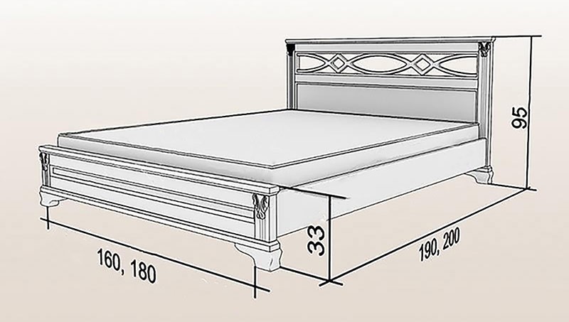 ابعاد تخت دو نفره مدرن