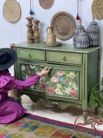 کنسول چوبی سبز