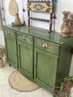 کنسول چوبی سه در سبز