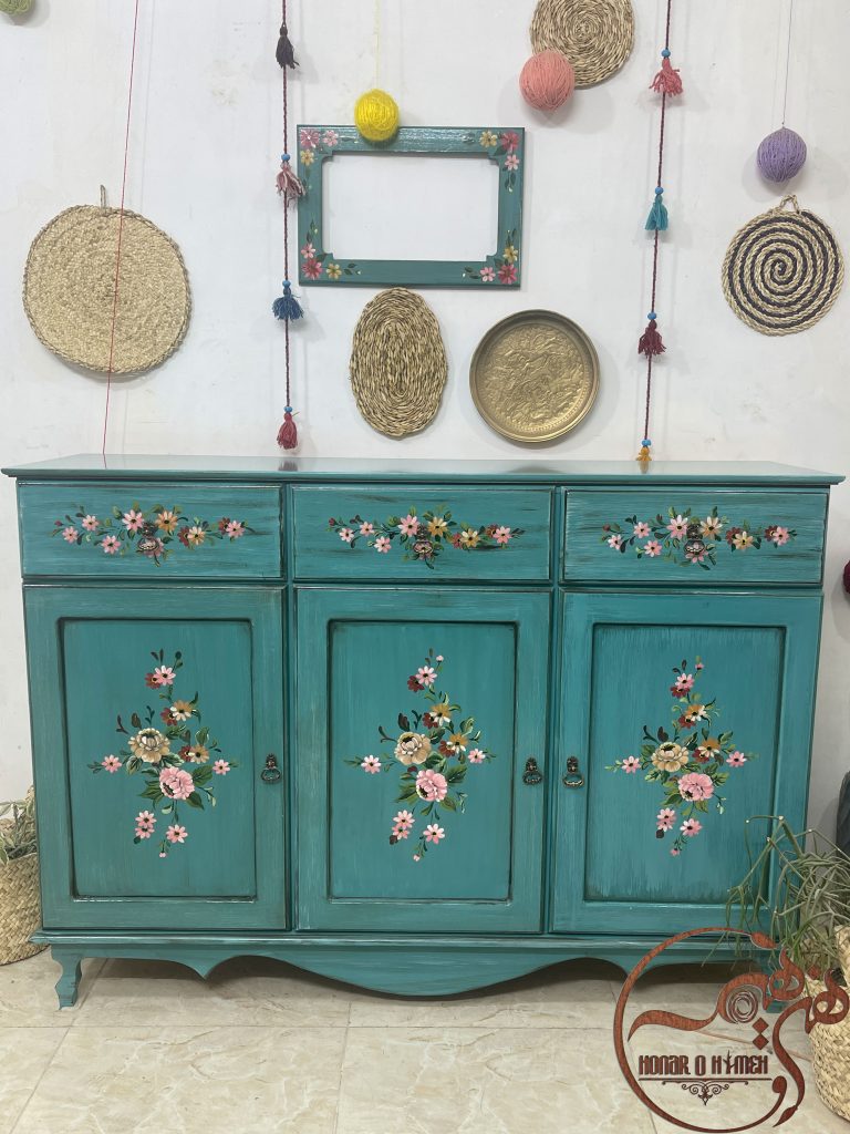 کنسول چوبی سبز