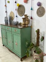 کنسول چوبی سه در سبز