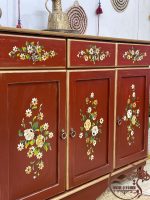 کنسول چوبی سه در قهوه ای