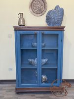 بوفه چوبی ویترینی ابی