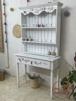 کافیبار چوبی سفید نقاشی شده