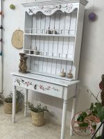 کافیبار چوبی سفید نقاشی شده