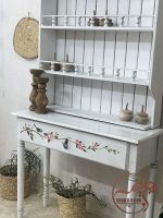 کافیبار چوبی سفید نقاشی شده