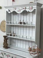 کافیبار چوبی سفید نقاشی شده