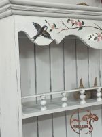 کافیبار چوبی سفید نقاشی شده