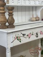 کافیبار چوبی سفید نقاشی شده