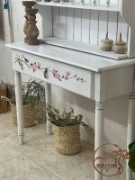 کافیبار چوبی سفید نقاشی شده