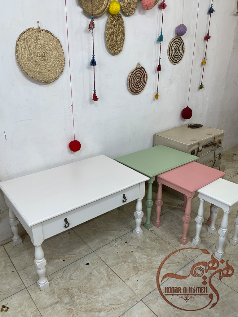 میز عسلی و جلو مبلی چوبی