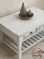 میز جلو مبلی چوبی سفید