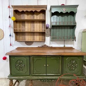 ست کنسول و شلف چوبی