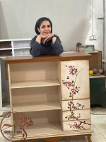 کتابخانه چوبی ساده و شیک