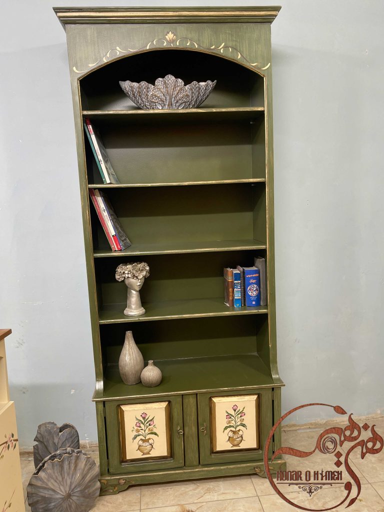 کتابخانه چوبی ساده و شیک