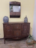 کنسول چوبی قهوه ای