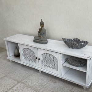 میزی تیوی چوبی سفید شیک