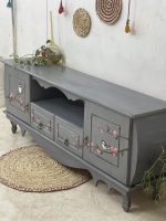 میز تیوی چوبی طوسی