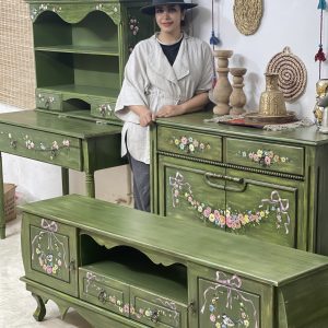 ست چوبی سبز