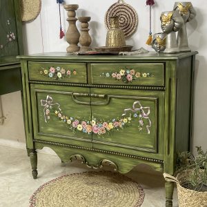 کنسول چوبی سبز