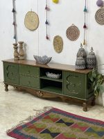 میز تلویزیون چوبی سبز