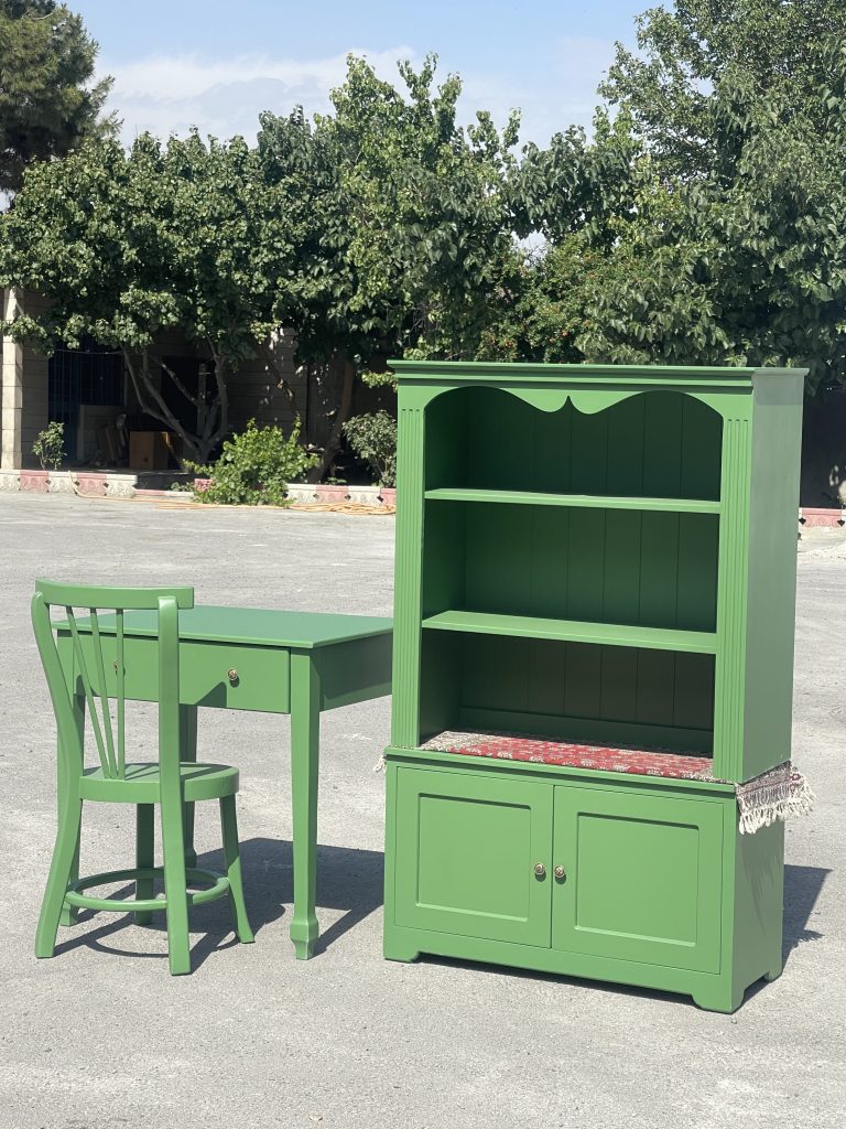 ست میز تحریر و کتابخانه