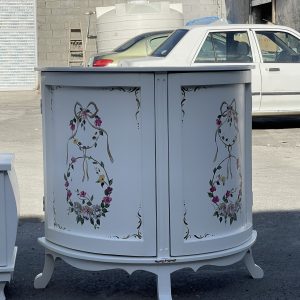 کنسول چوبی سفید شیک