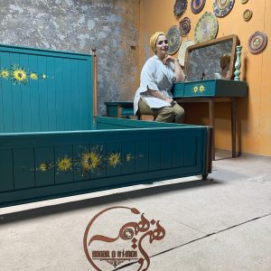 سرویس خواب چوبی سبز