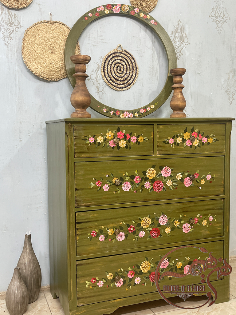 دراور چوبی سبز