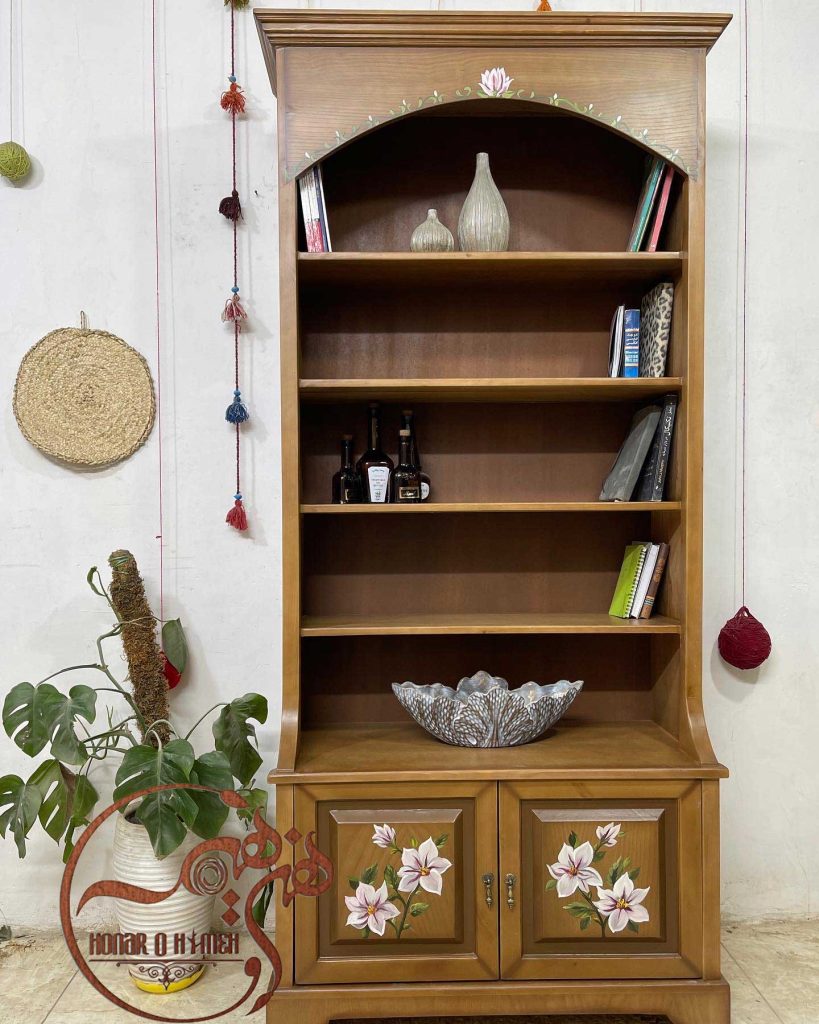 کتابخانه چوبی ساده و شیک