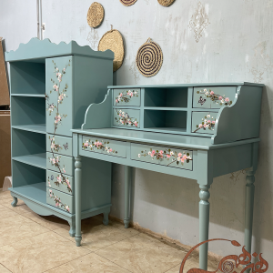 ست میز تحریر و کتابخانه