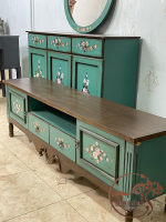 ست میز تیوی و کنسول چوبی