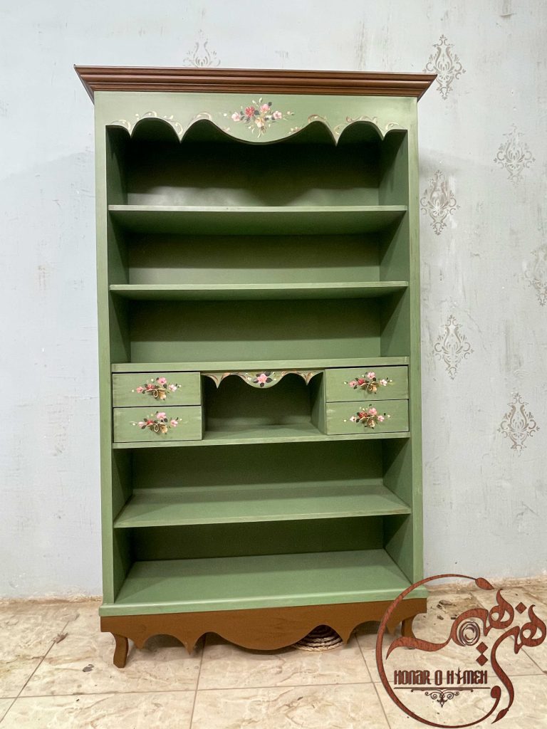 کتابخانه چوبی ساده و شیک