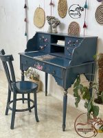 میز تحریر چوبی سرمه ای