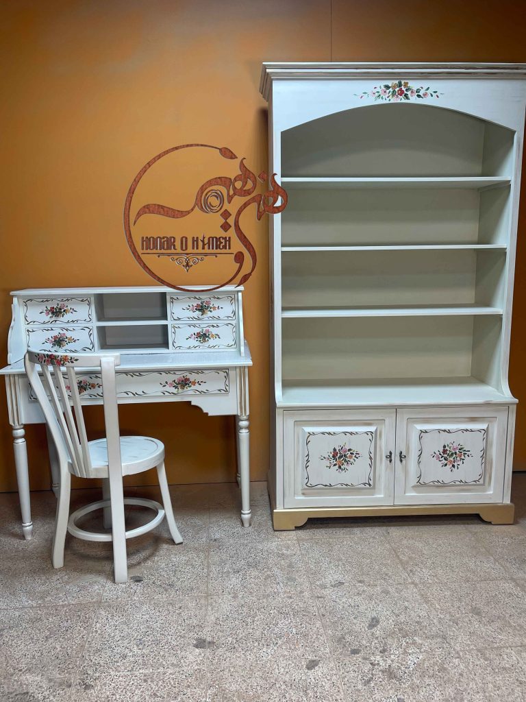 ست میز تحریر و کتابخانه