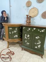 جاکفشی و کنسول چوبی ست