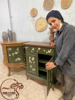جاکفشی و کنسول چوبی ست