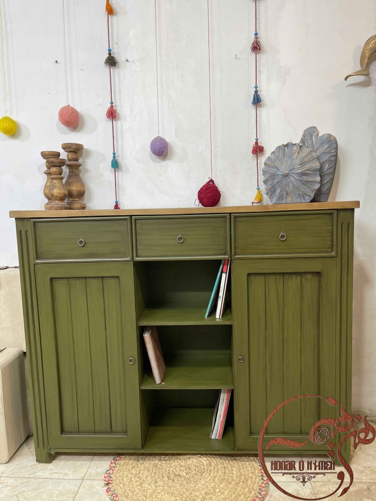 میز کنسول کتابخانه چوبی