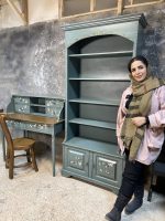 ست میز تحریر و کتابخانه