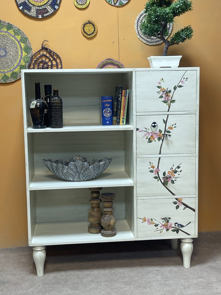 کتابخانه چوبی ساده و شیک