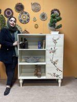 کتابخانه چوبی ساده و شیک