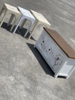 ست میز عسلی و کنسول چوبی