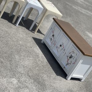 ست میز عسلی و کنسول چوبی