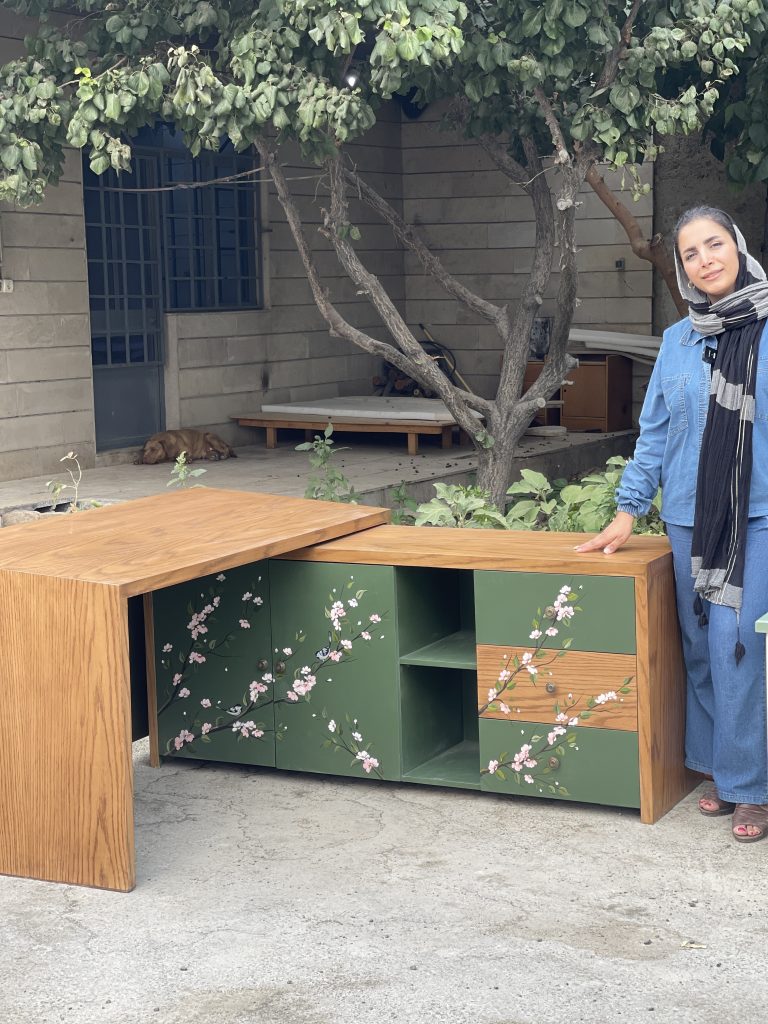 میز کنسول چوبی