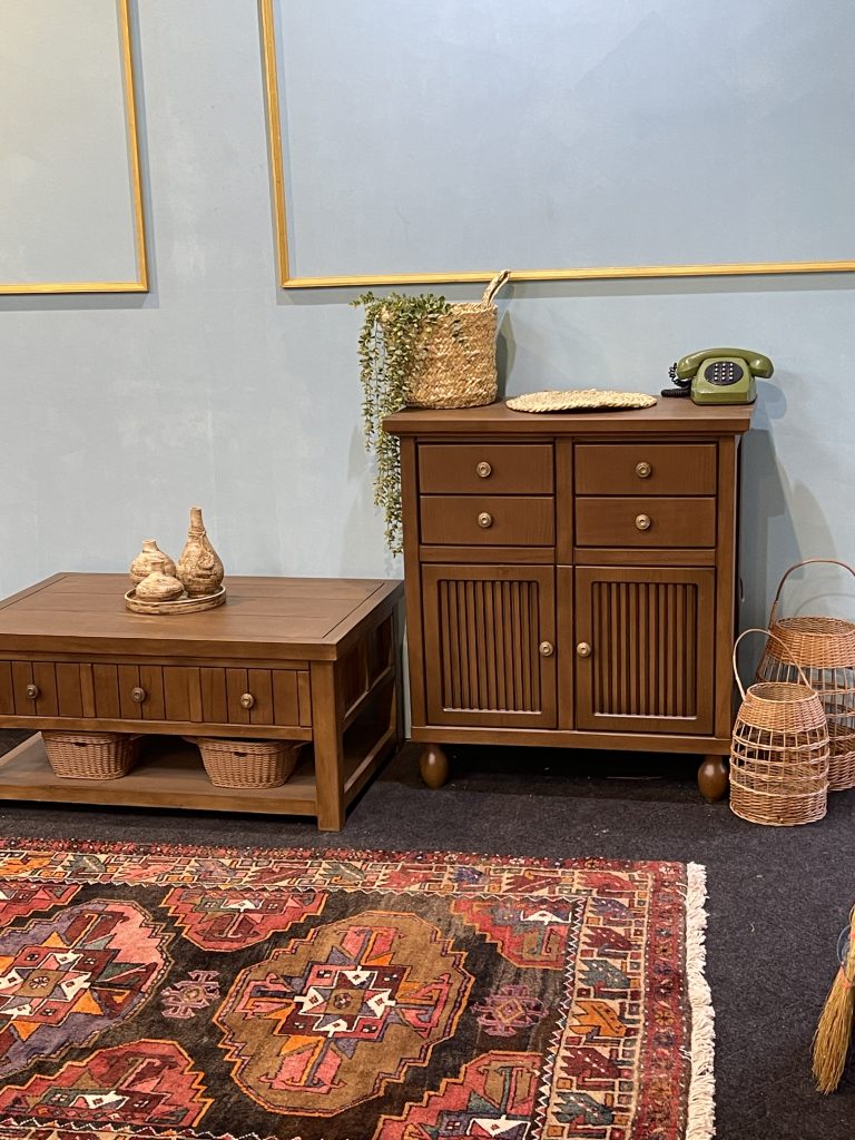 ست میز جلو مبلی و کنسول چوبی