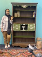 کتابخانه چوبی ساده و شیک