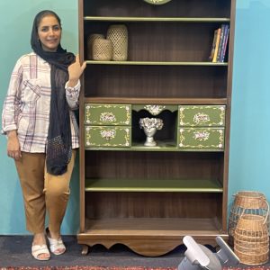 کتابخانه چوبی ساده و شیک