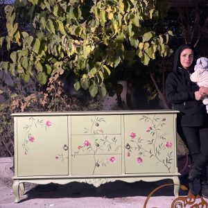 میز کنسول چوبی