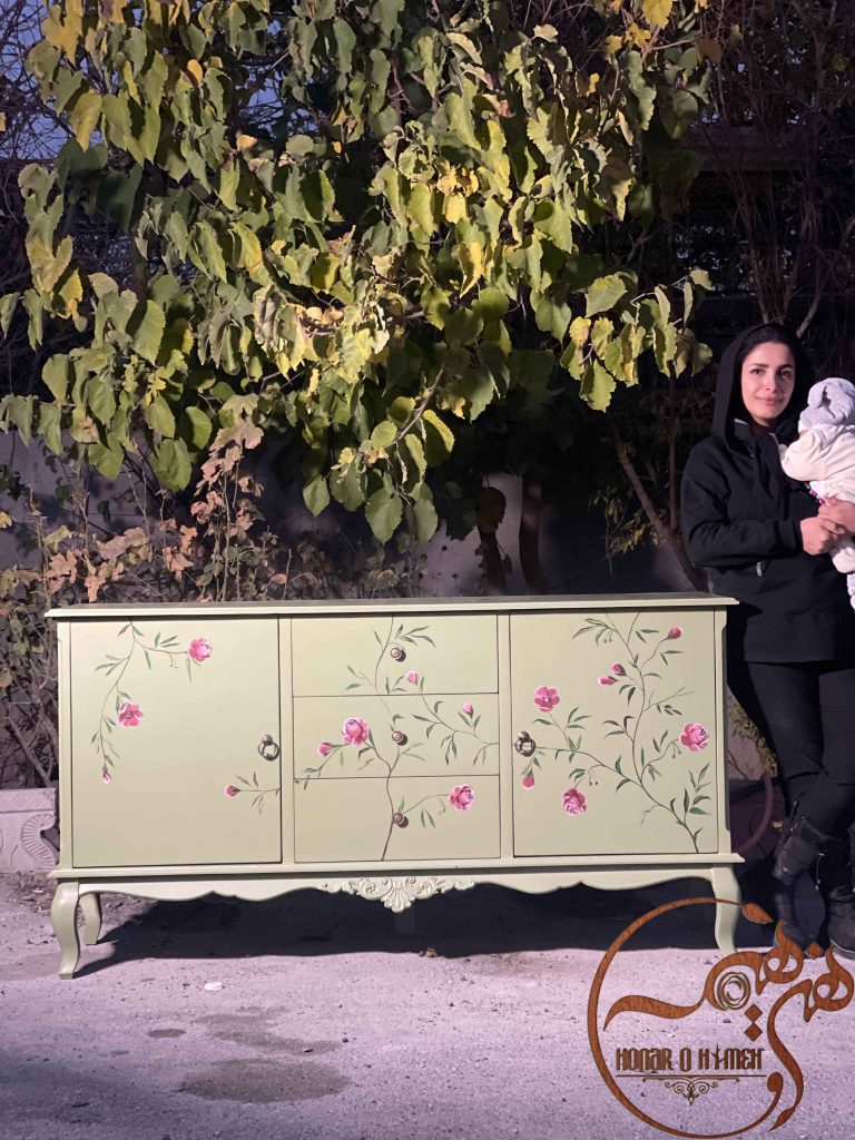 میز کنسول چوبی